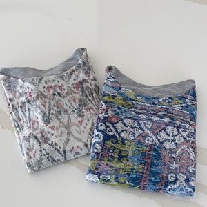 [2] Coldwater Creek Short Sleeve Patterned Tops